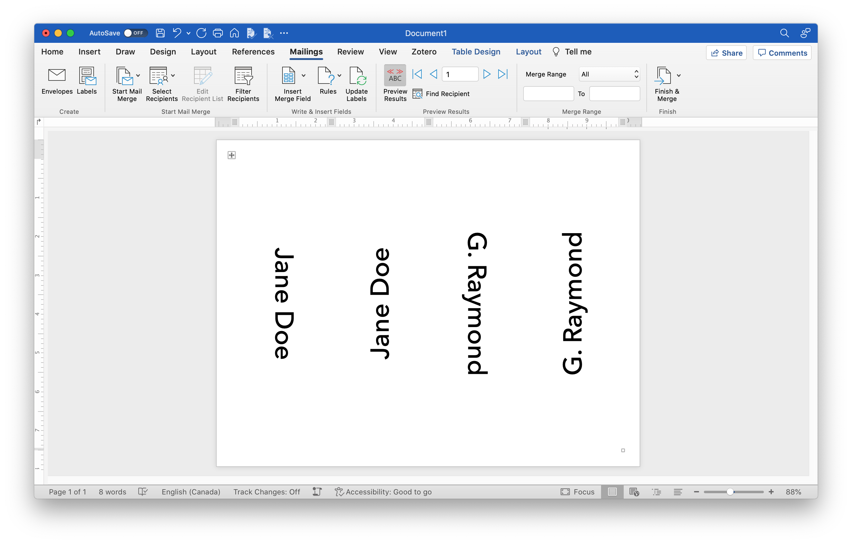 How To Mail Merge Double sided Tent Cards In Word Tallcoleman